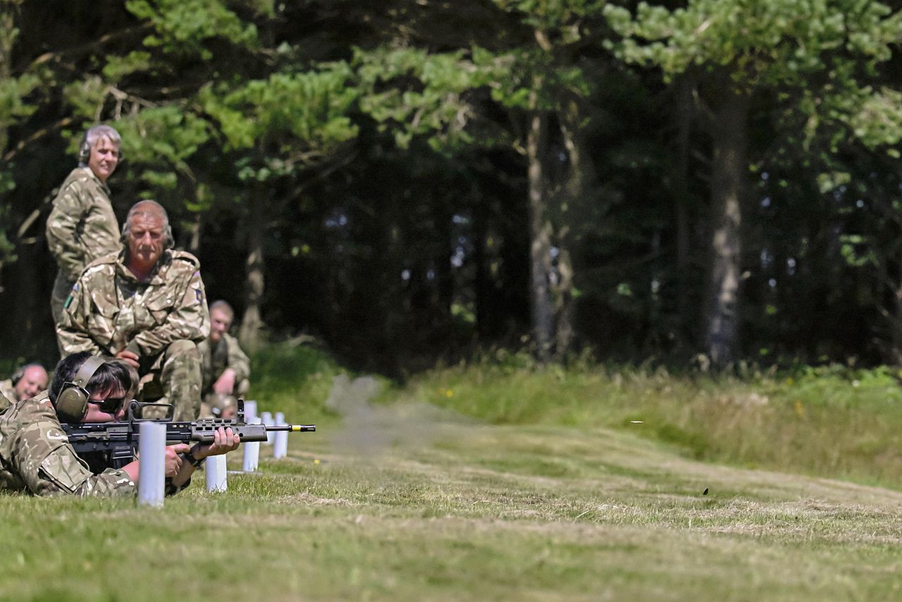 Bullet being fired from gun