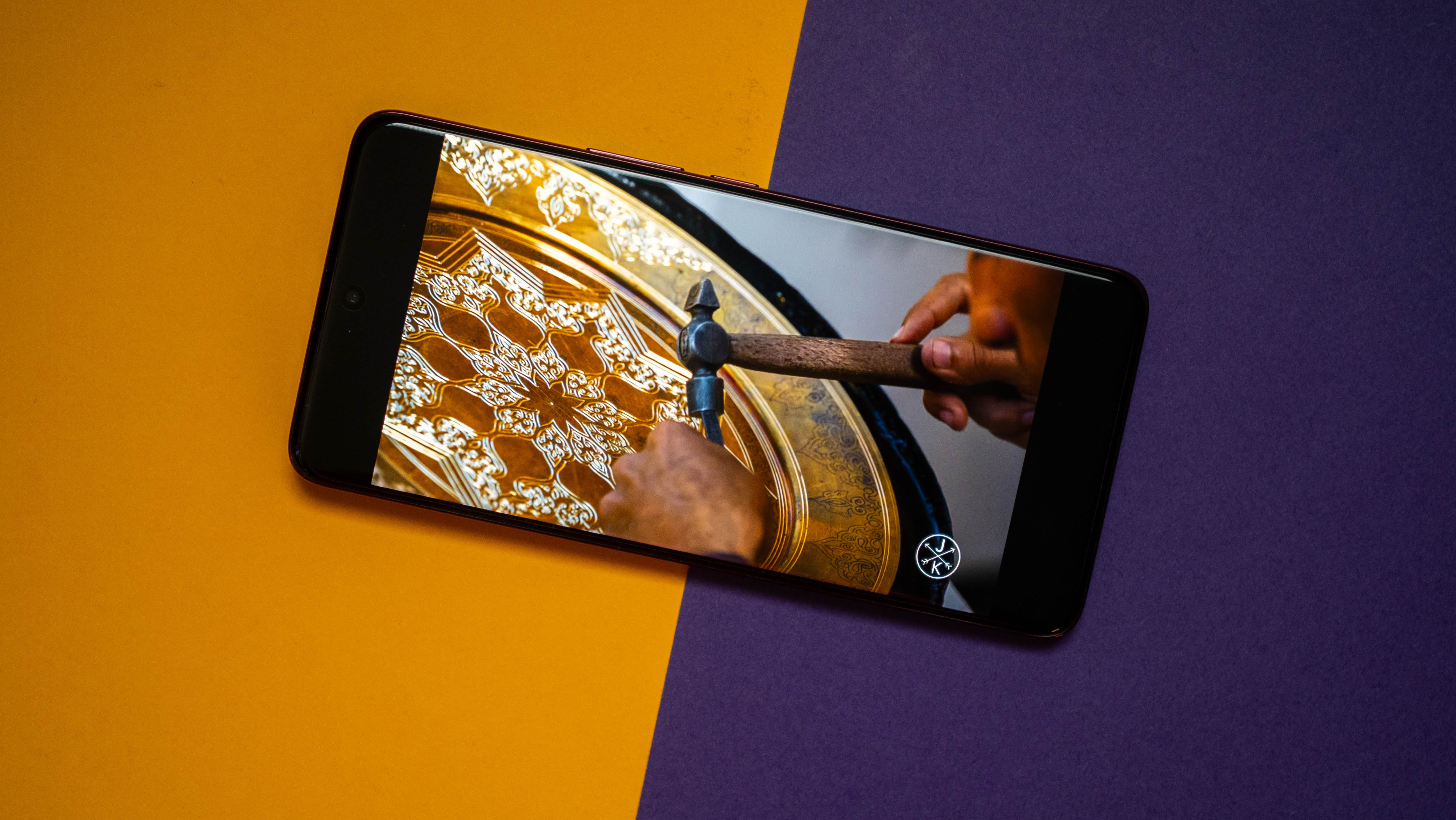Vivo V50 against colorful background