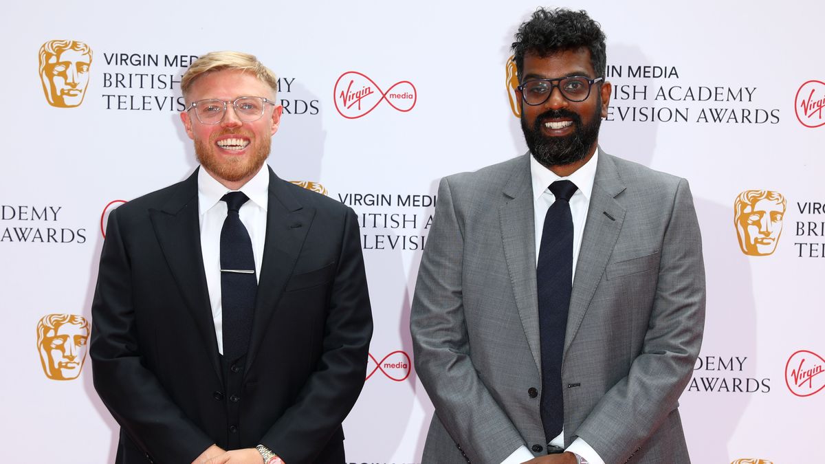 Rob Beckett and Romesh Ranganathan attend the Virgin Media British Academy Television Awards 2021