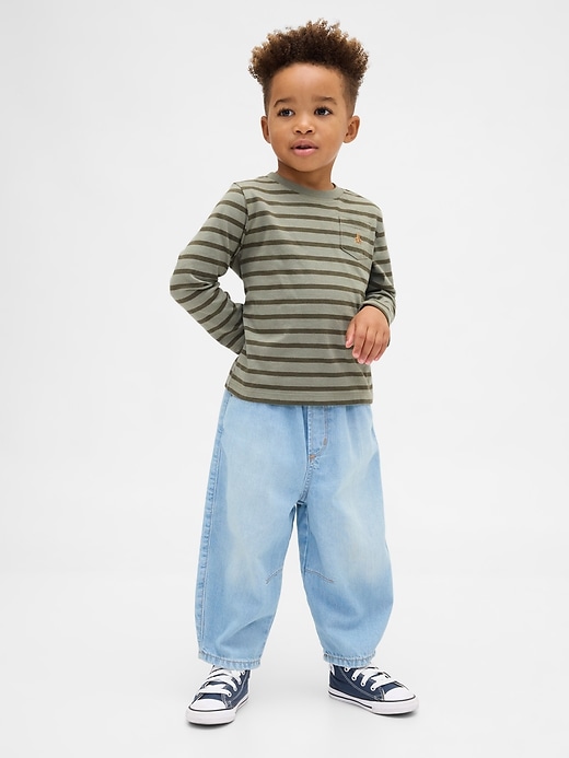 Baby &amp;amp; Toddler Pull-On Barrel Jeans