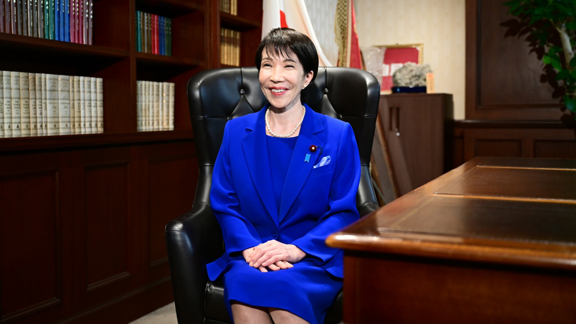 Sanae Takaichi is seen after becoming the Liberal Democratic Party (LDP) leader.