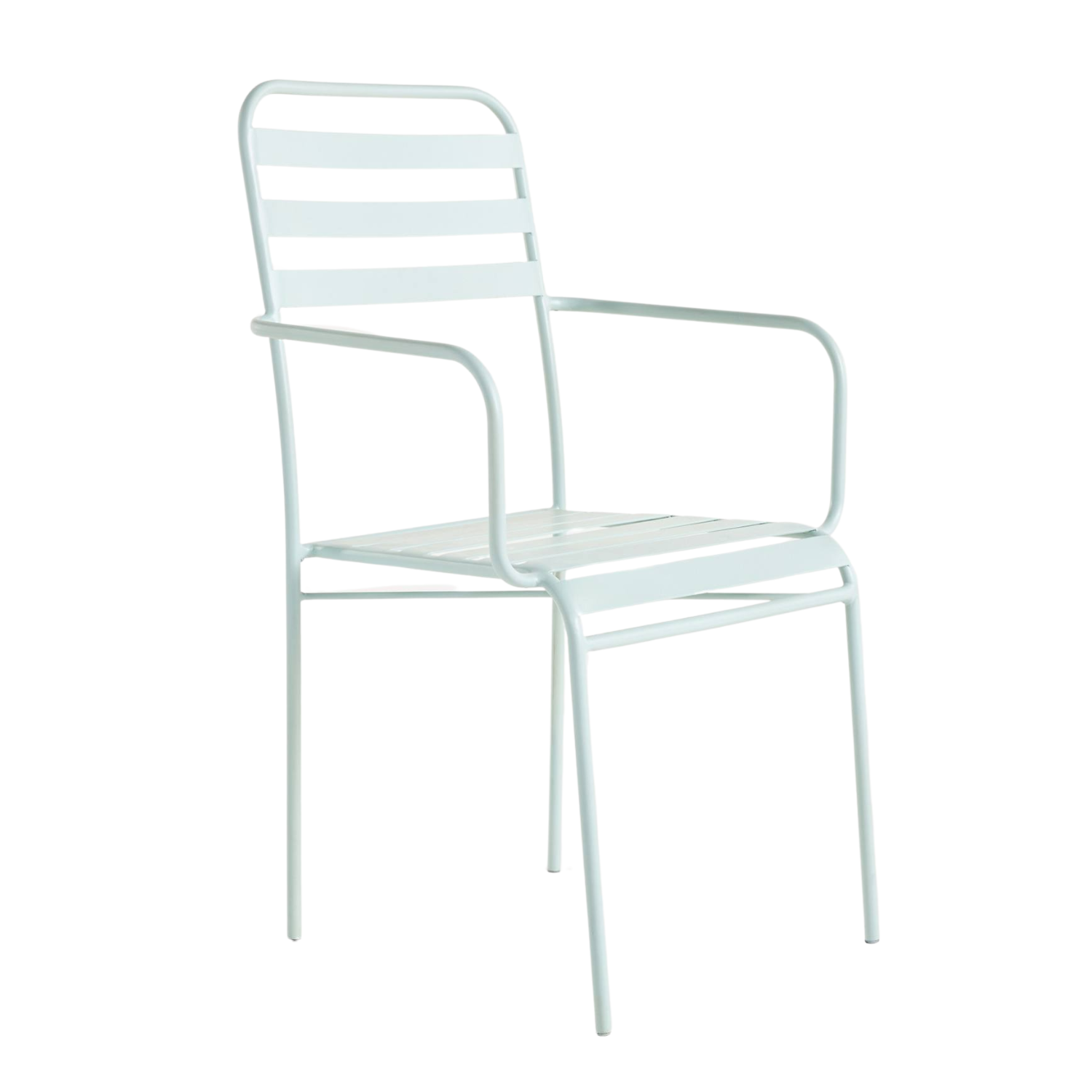 A light green outdoor dining chair from Anthropologie