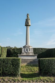 The unusual First World War Memorial, Knowlton, Kent.