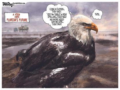 Political Cartoon U.S. EPA Florida oil drilling