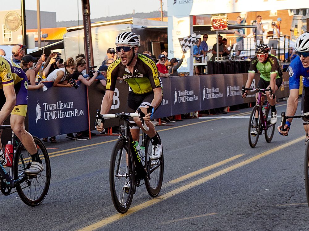 Adam Carr (Team Skyline) was clearly thrilled with his win
