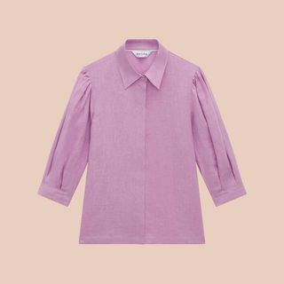 flat lay image of lilac shirt 