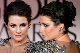 Lea Michele At The Golden Globe Awards 2012
