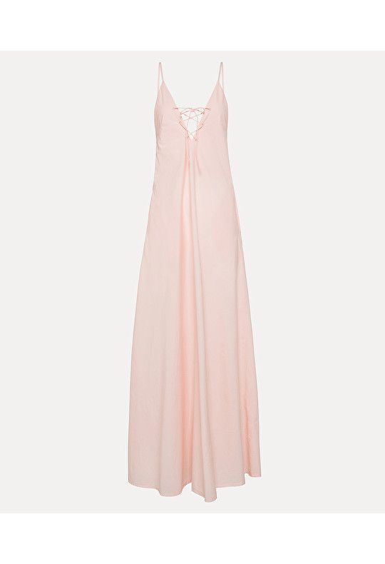 Dress in Cotton Poplin With Spaghetti Straps