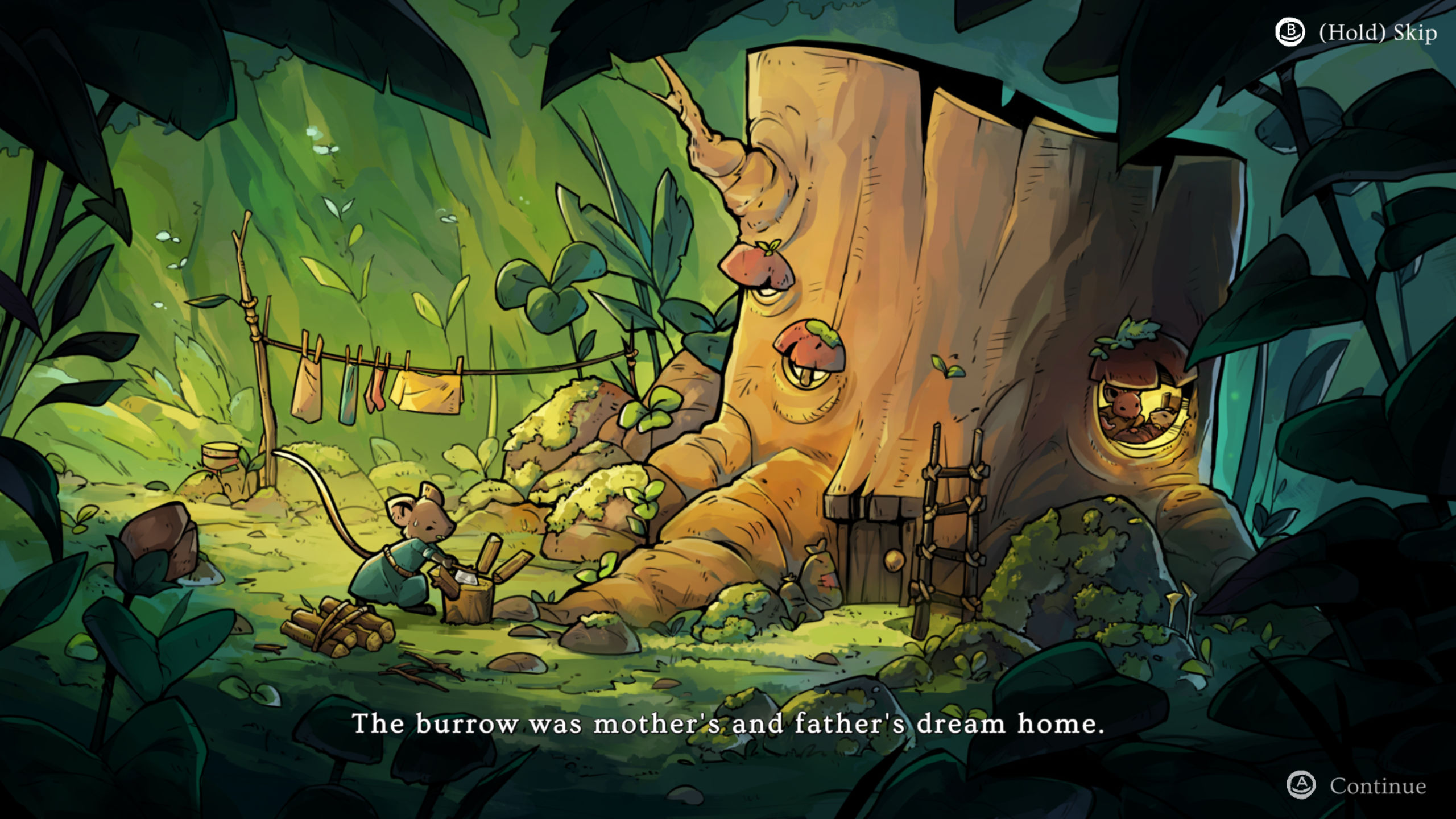 Winter Burrow from Pine Creek Games draws inspiration from the Mouse Guard comics, Don't Starve, 7 Days to Die, and Animal Crossing.