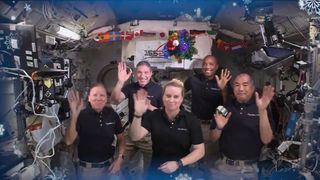 Five members of the Expedition 64 crew send a Christmas message to Earth from the International Space Station to celebrate the 2020 holiday.