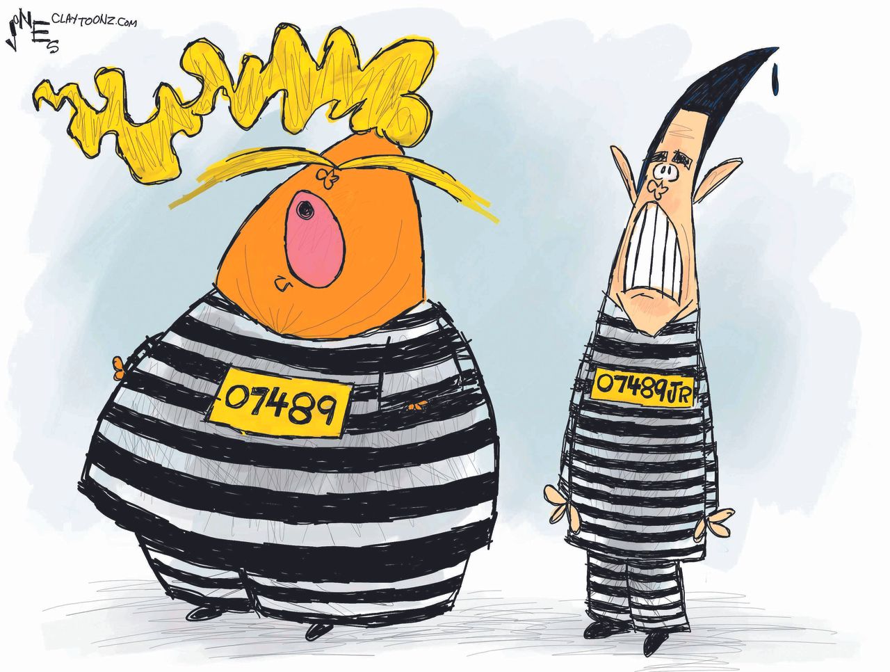 Political Cartoon U.S. Trump Jr jail