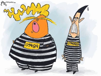 Political Cartoon U.S. Trump Jr jail