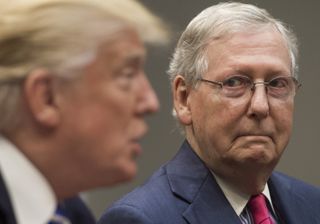 President Trump and Mitch McConnell