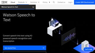 IBM Watson Speech to Text website screenshot