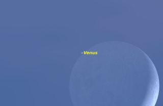 Moon Near Venus, October 2015, in the Southern Hemisphere