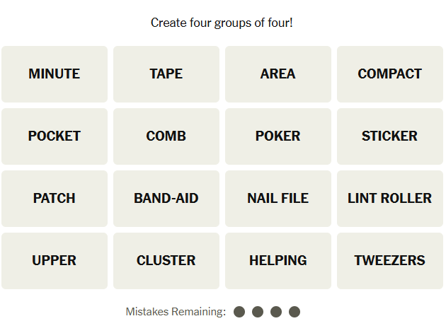 The New York Times Connections puzzle on January 30, 2026