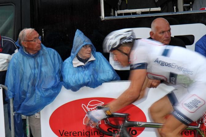 Spectators were undeterred by the rainy weather