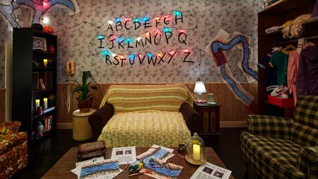 stranger things inspired hotel room 