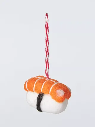 John Lewis Salmon Sushi Felt Tree Decoration