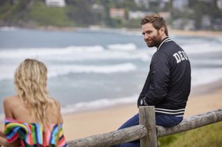 Kieran Baldivis tries to kiss Jasmine Delaney in Home and Away