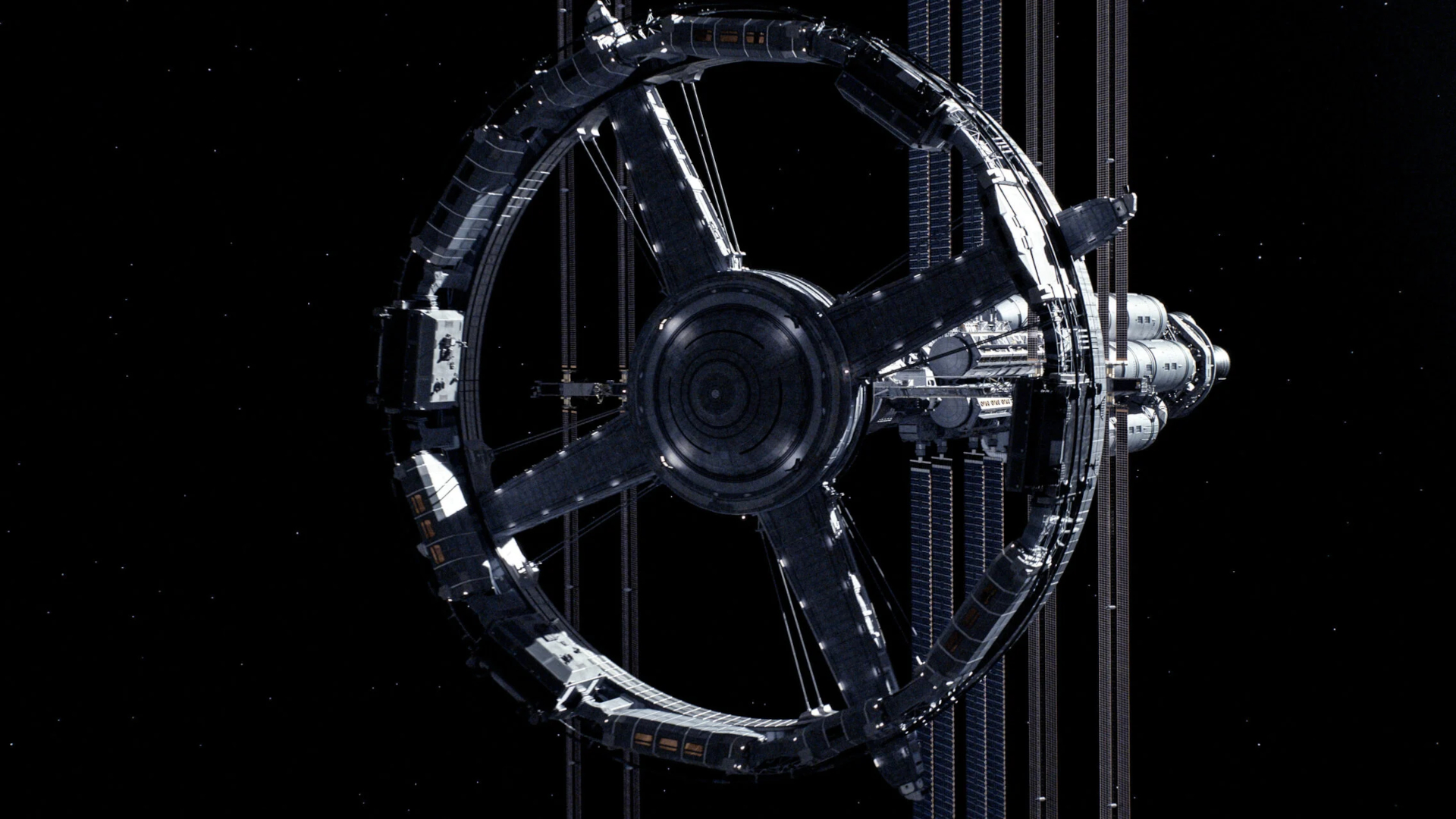 The Polaris space hotel shown in the sci-fi TV show "For All Mankind"