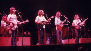 The Eagles perform at Ahoy on May 11, 1977 in Rotterdam, Netherlands