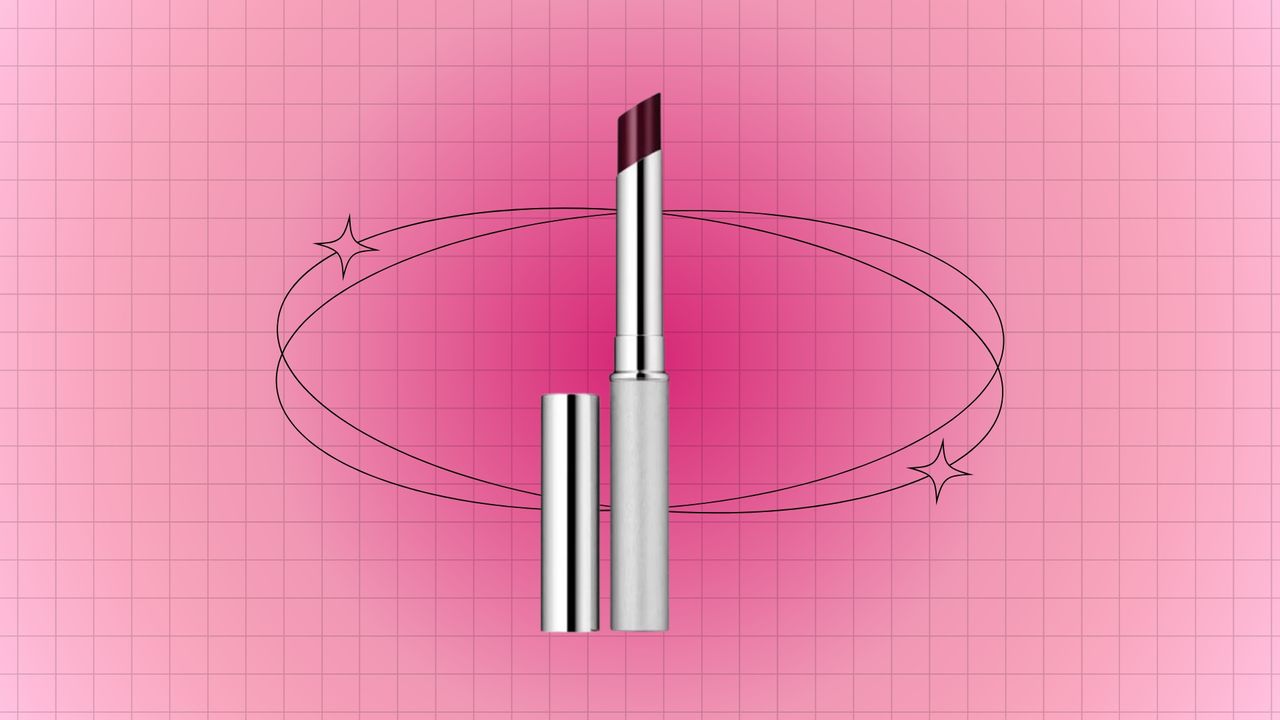 Clinique Black Honey Almost Lipstick in a pink/purple gradient template