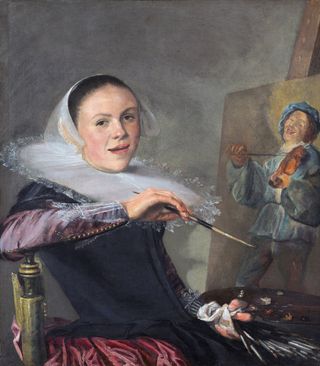 Self-portrait by Judith Leyster, oil on canvas, circa 1630 from the National Gallery, Washington, D.C.