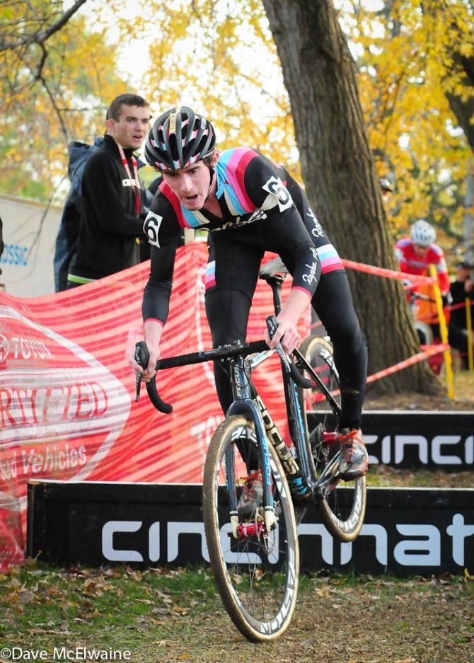 Zach McDonald (Rapha Focus) was near the front for the whole race