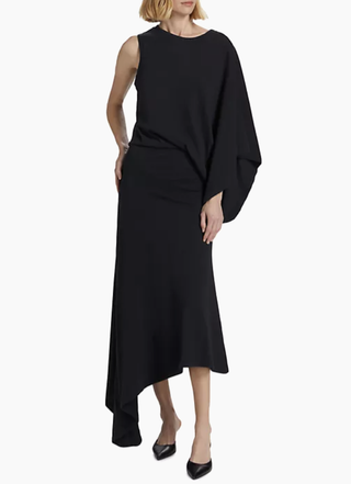 A.W.A.K.E. Mode Main Asymmetric Drape Maxi Dress