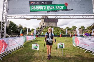 Katie Mills wins the women's race at the 2021 Montane Dragon's Back Race