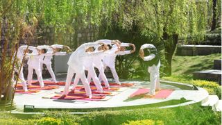 Guests can enjoy group yoga sessions