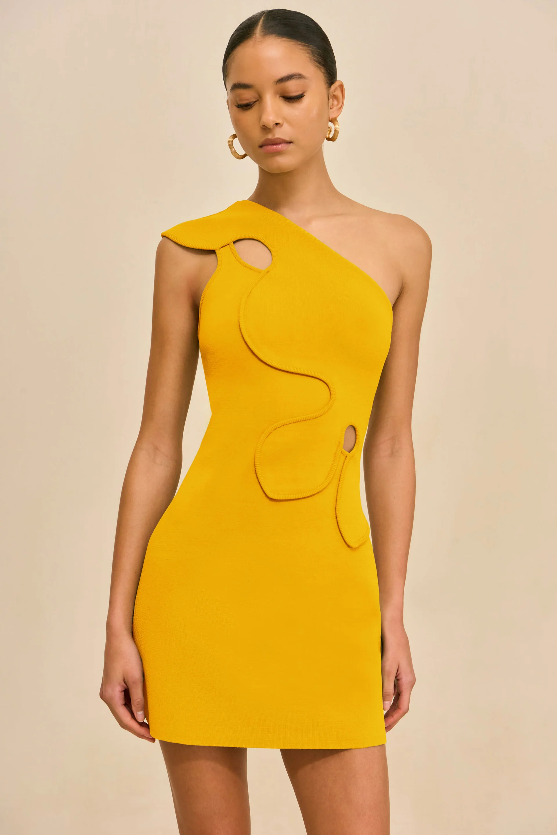 CULT GAIA Labella Knit Dress in Marigold