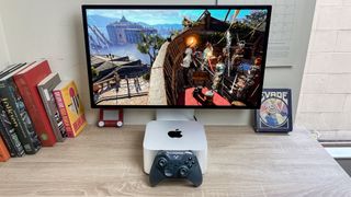 Apple Mac Studio M4 Max review unit on a desk