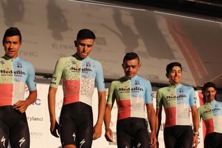 Team Medellin with the sharpest kits in the bunch.