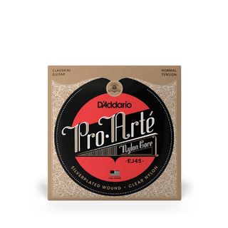 A pack of D’Addario Pro Arté Nylon Core nylon guitar strings