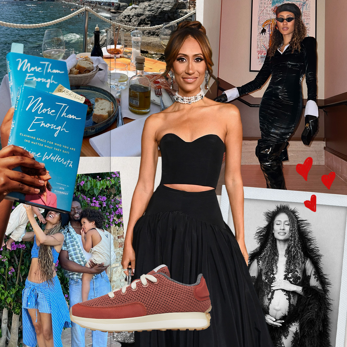 a collage of elaine welteroth and all of her favorite things