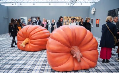 Frieze installations: giant pumpkins