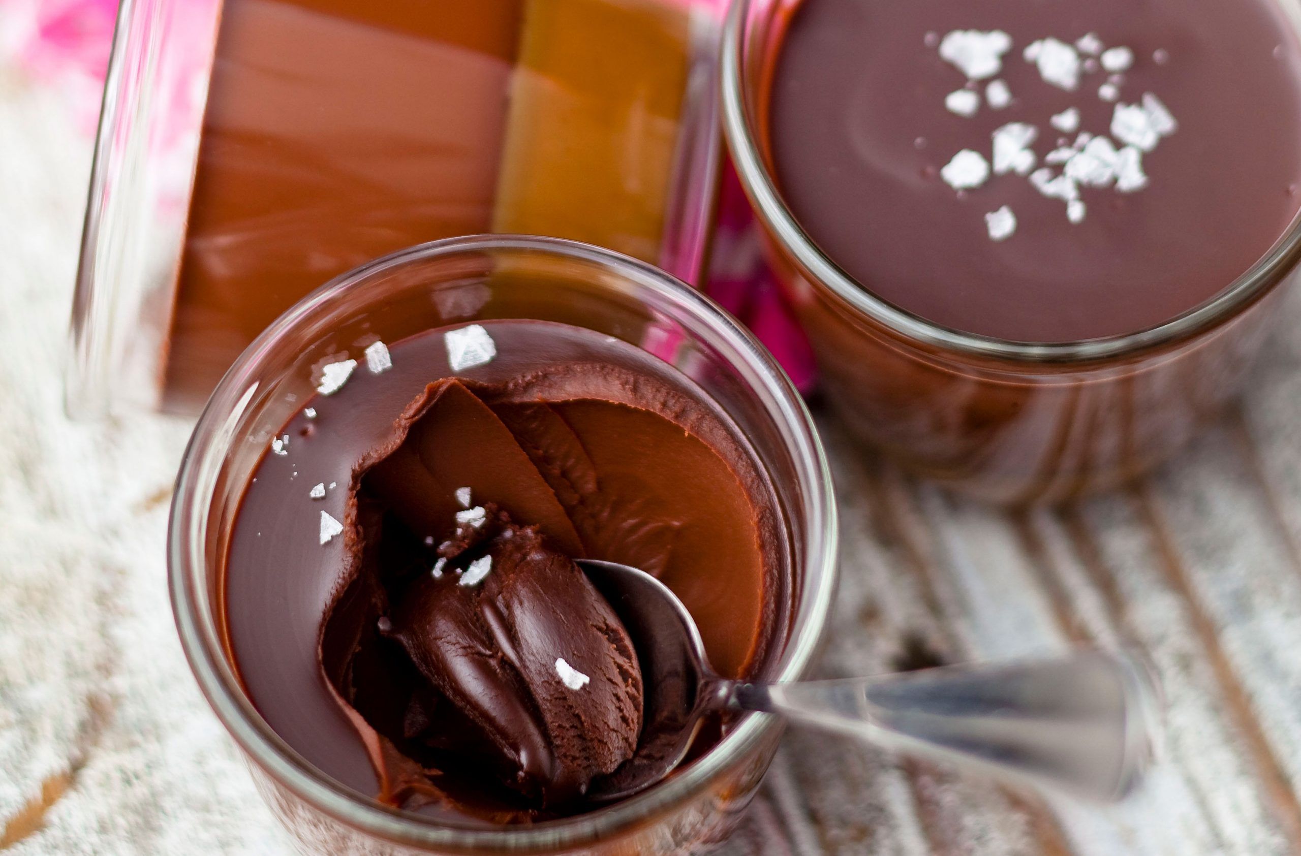 Salted caramel chocolate pots recipe