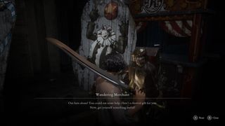 In-game Lies of P screenshot of a merchant