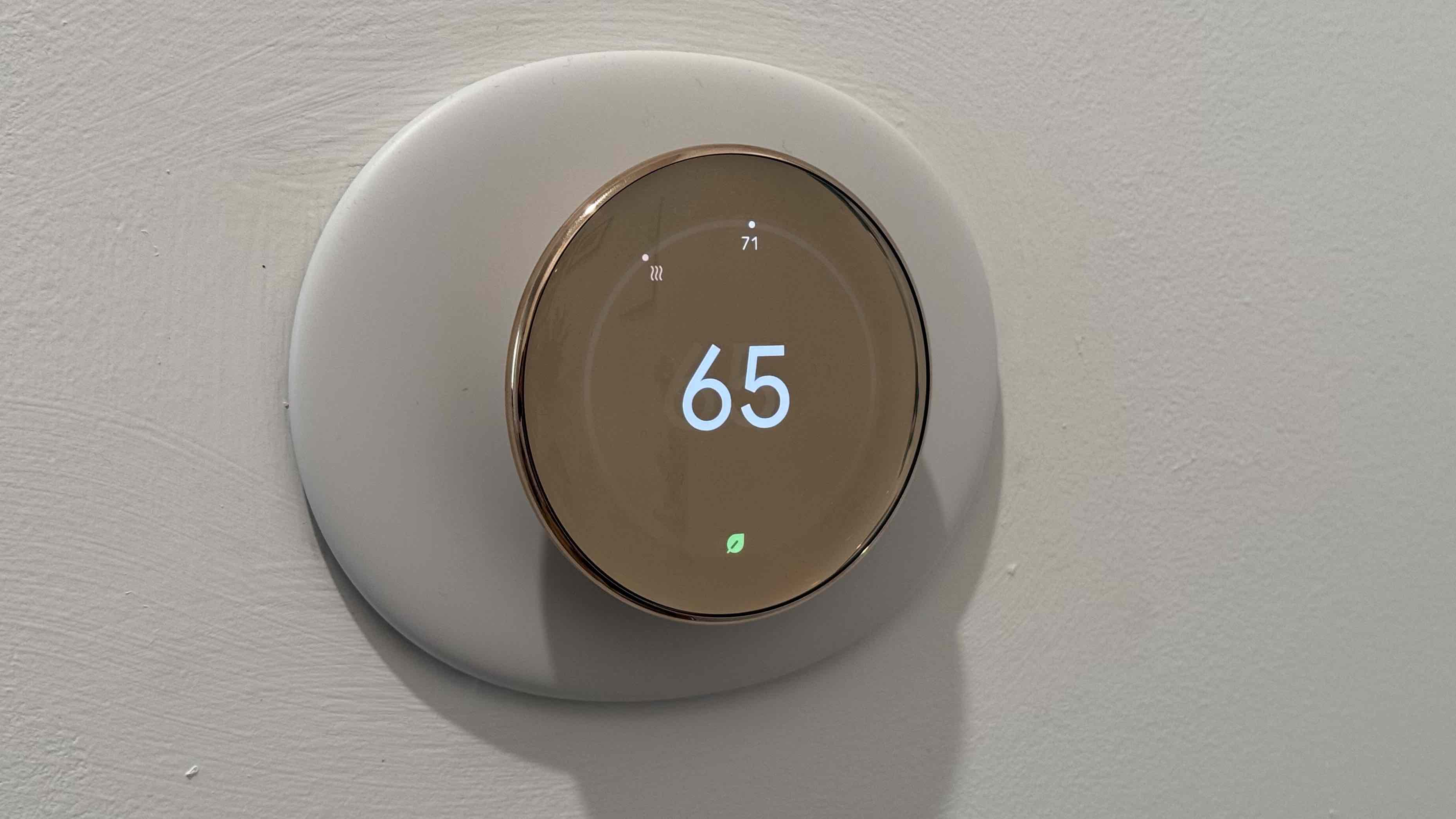 Nest Learning Thermostat Fourth Generation in Polished Gold