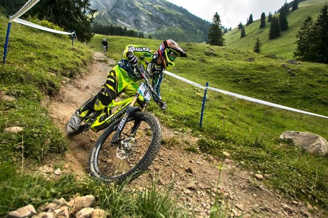 Manuel Gruber on his way to winning in Wiriehorn
