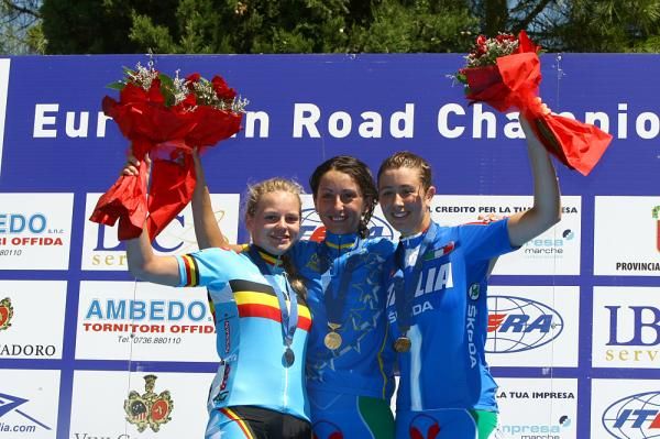 Jessy Druyts (Belgium), Rossella Ratto (Italy) and Chiara Vannucci (Italy)