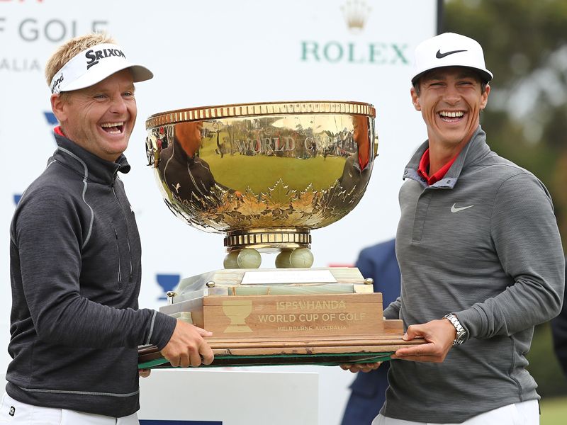 Soren Kjeldsen and Thorbjorn Olesen defend the World Cup of Golf for Denmark