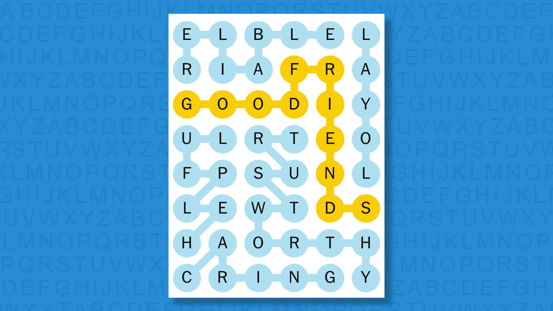 NYT Strands answers for game 818 on a blue background