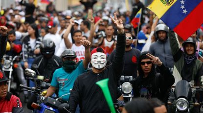 Protesters gather on the streets of Venezuela after the contested election of President Nicolas Maduro