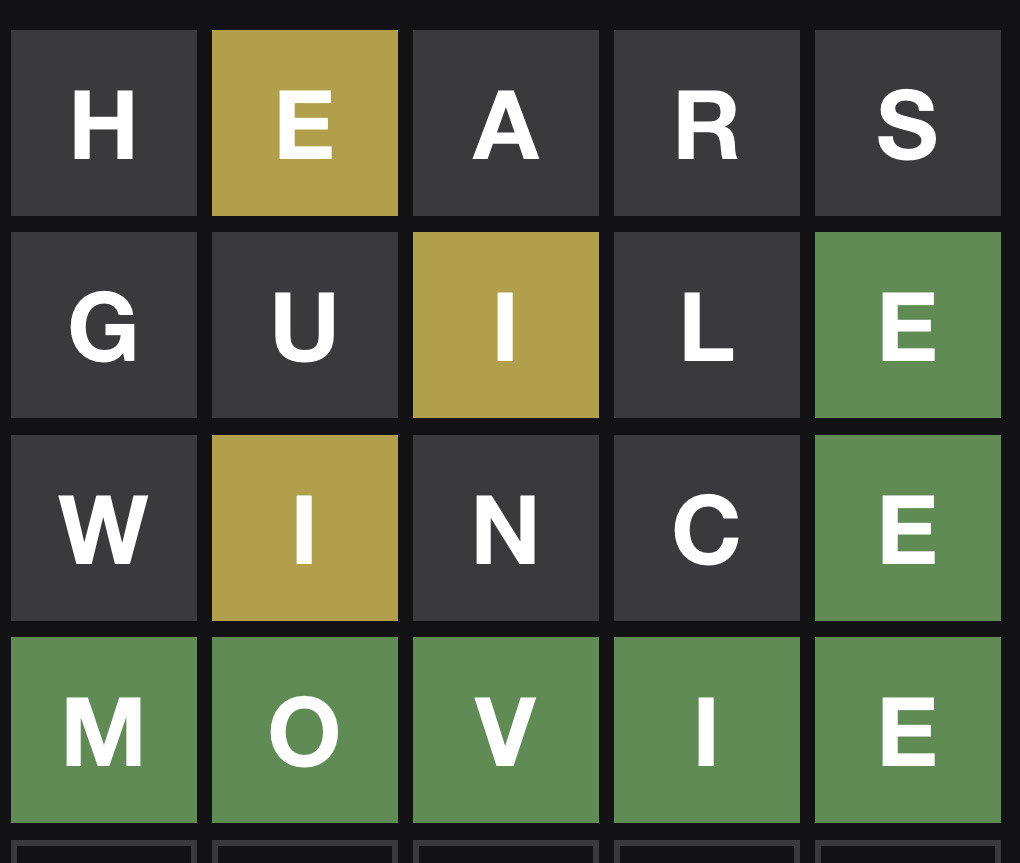 Сегодняшний ответ Wordle на черный фон