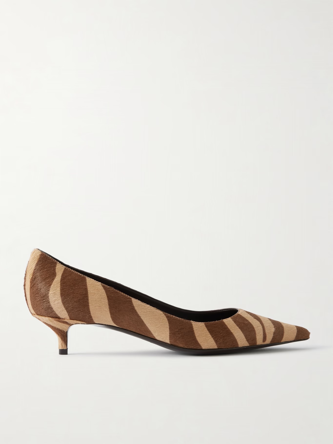 JIMMY CHOO, Amelia 30 zebra-print calf hair pumps