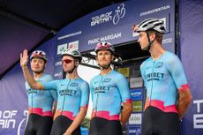 TDT-Unibet at the start of stage eight of the Tour of Britain