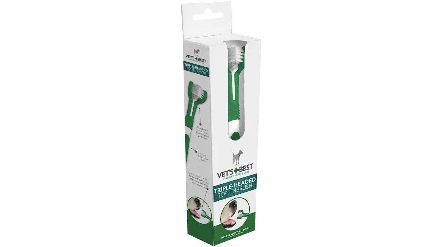 Vet's Best triple-headed toothbrush for canines